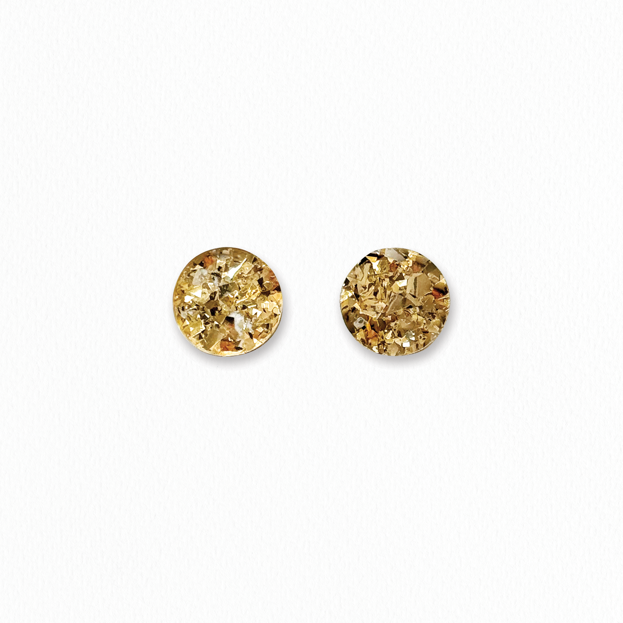 Gold Confetti Big Dot Stud Earrings