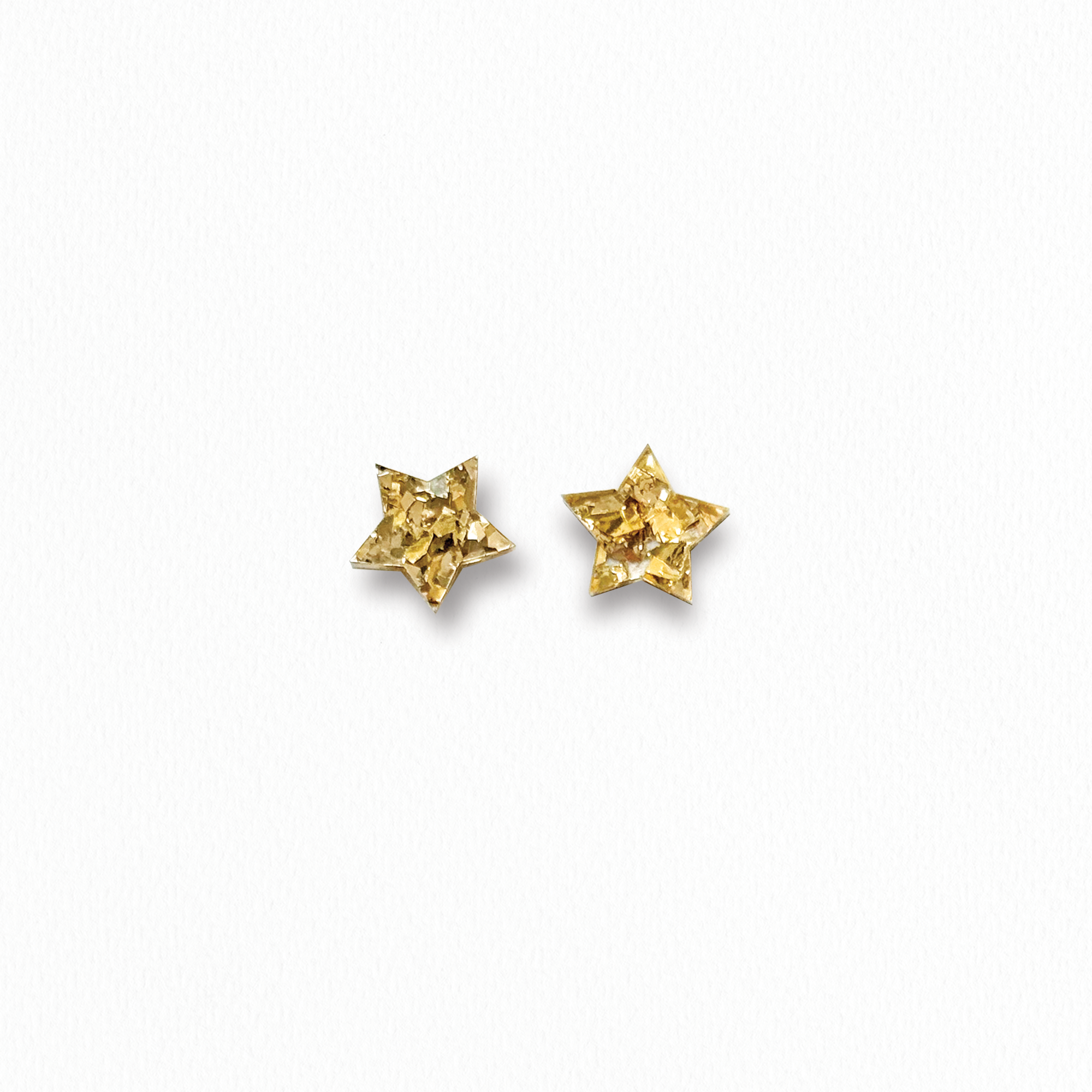 Gold Confetti Star Stud Earrings