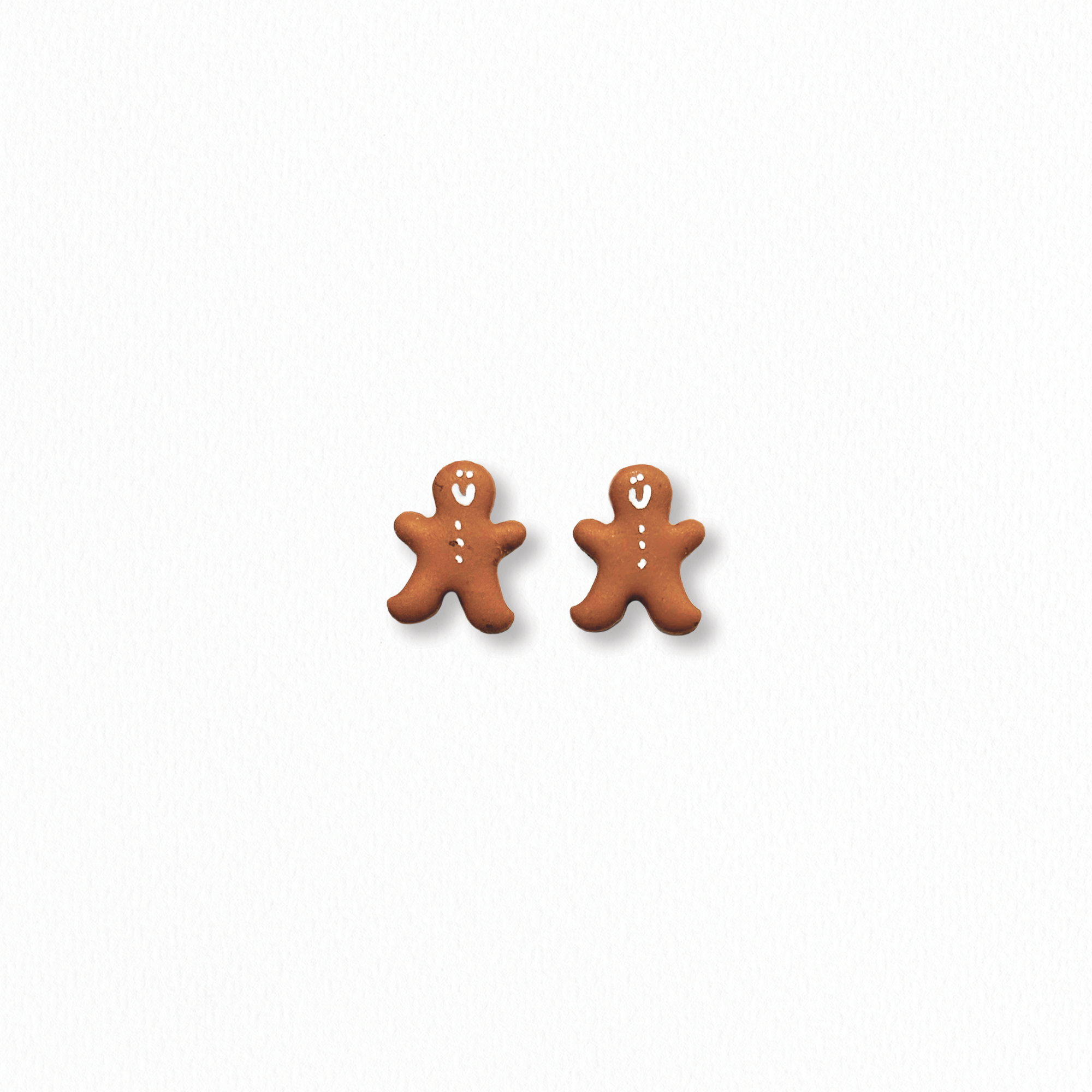 Mini Gingerbread Man Stud Earrings