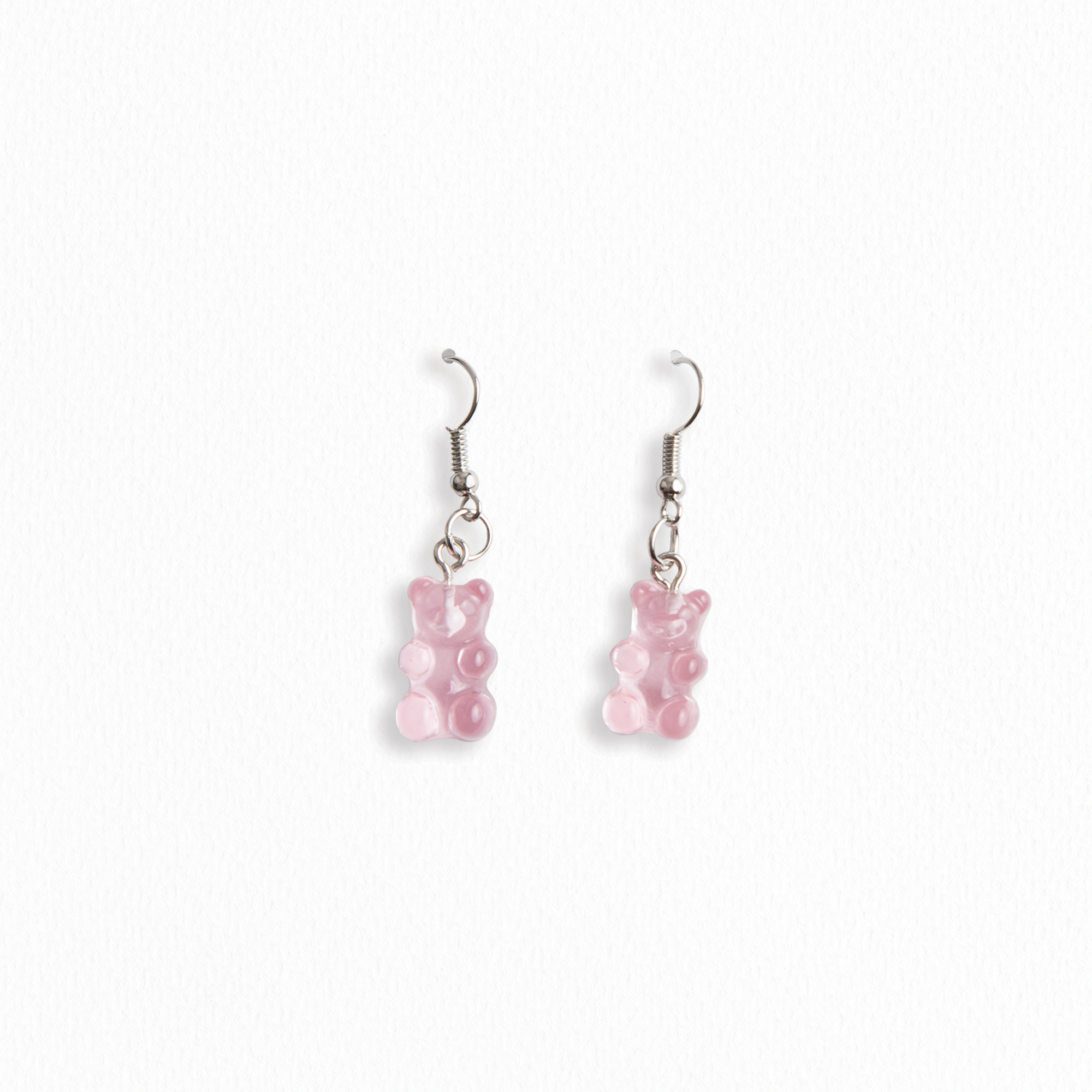 Pink Gummy Bear Drop Earrings
