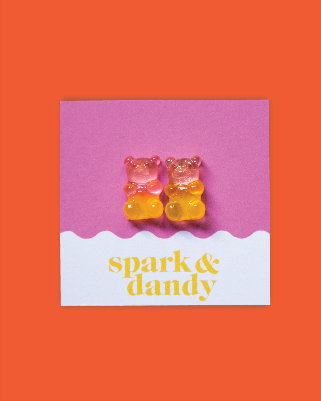 Raspberry Banana Gummy Bear Studs