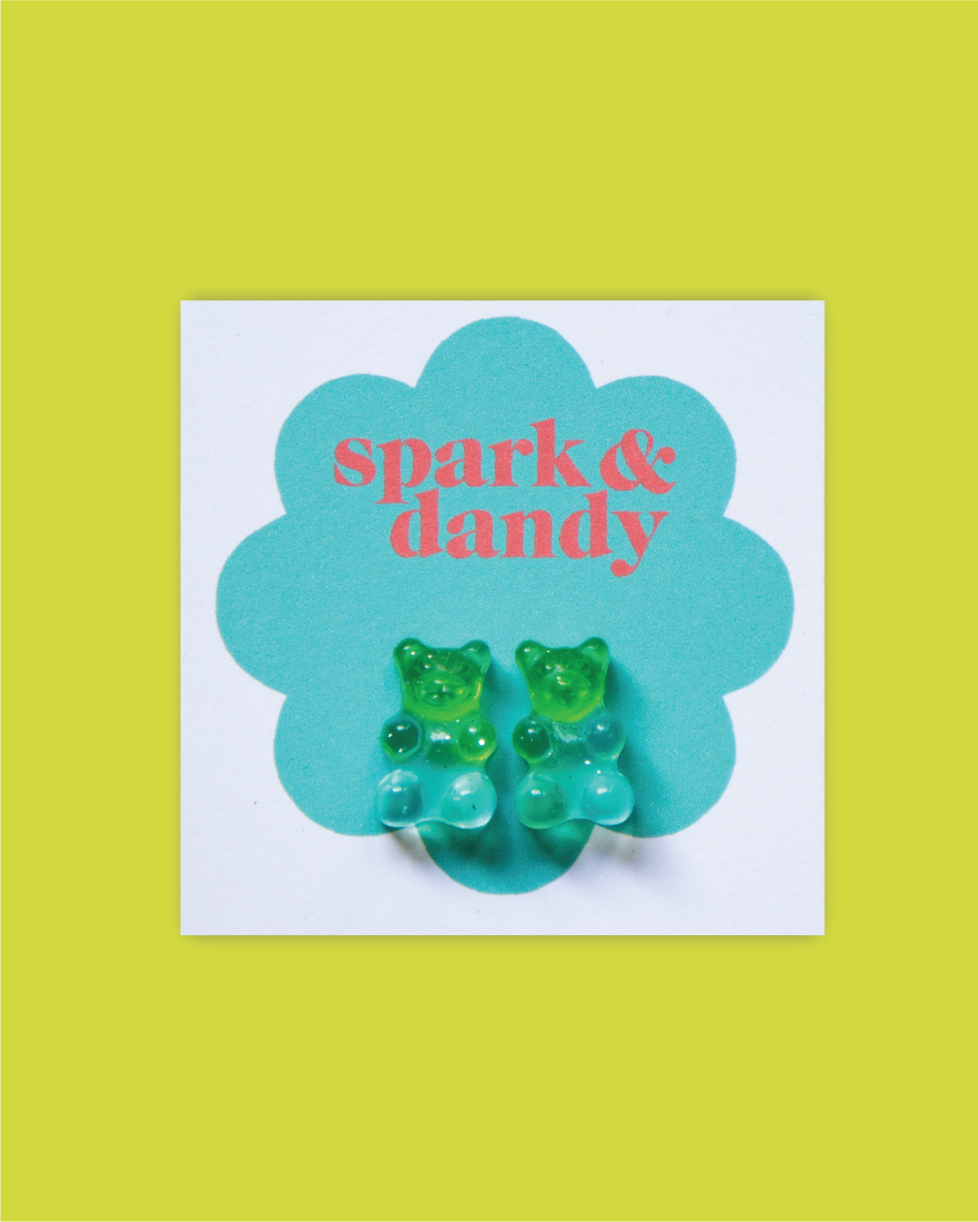 Lime Gummy Bear Studs