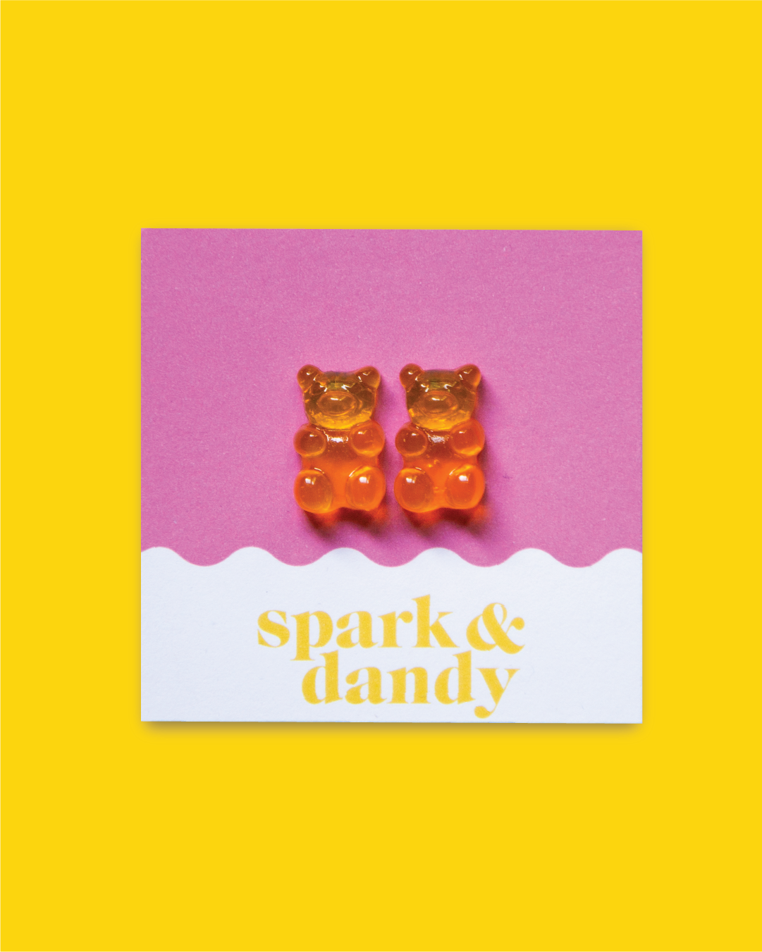 Orange Gummy Bear Studs